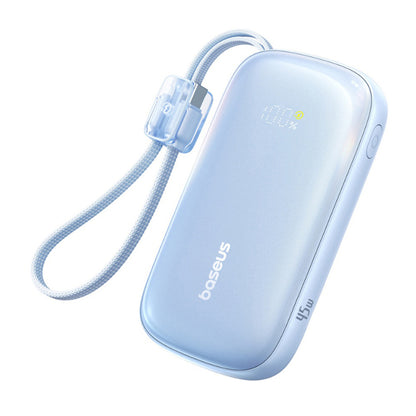 Baseus EnerFill FC21 Qpow 3 Ultra External Battery, 10000mAh, 45W, QC + PD, 1 x USB-A - 1 x USB-C, Blue E0027Q03