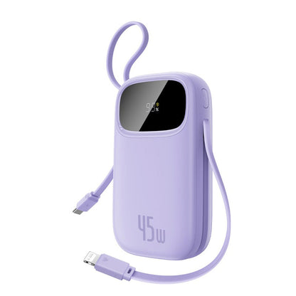 Baseus EnerFill FC31 Qpow 3 External Battery, 10000mAh, 45W, QC + PD, 1 x Lightning - 1 x USB-A - 2 x USB-C, Purple E0028C02