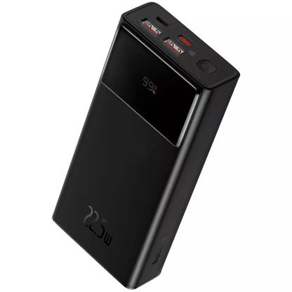 Baseus Star Lord External Battery, 30000mAh, 22.5W, QC + PD, 1 x USB-C - 2 x USB-A, Black PPXJ080101