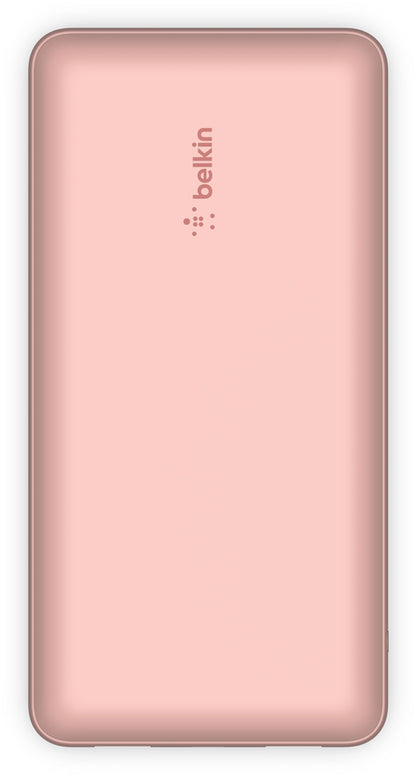 Belkin BoostCharge External Battery, 20000mAh, 15W, 1 x USB-C - 2 x USB-A, Rose Gold BPB012btRG