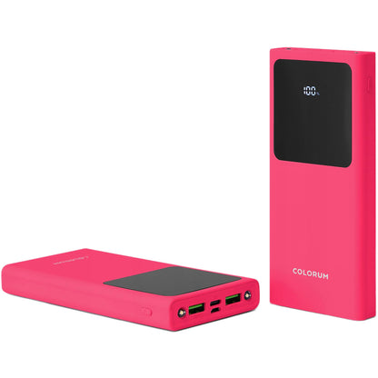 External Battery Colorum CPB10-02, 10000mAh, 10W, 2 x USB-A, Magenta