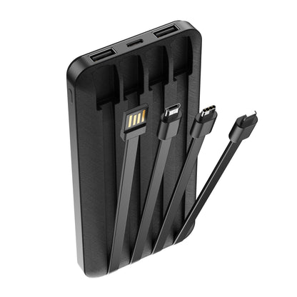 Forever TB-411 External Battery, 10000mAh, 10W, 1 x Lightning - 1 x microUSB - 1 x USB-C - 2 x USB-A, Black