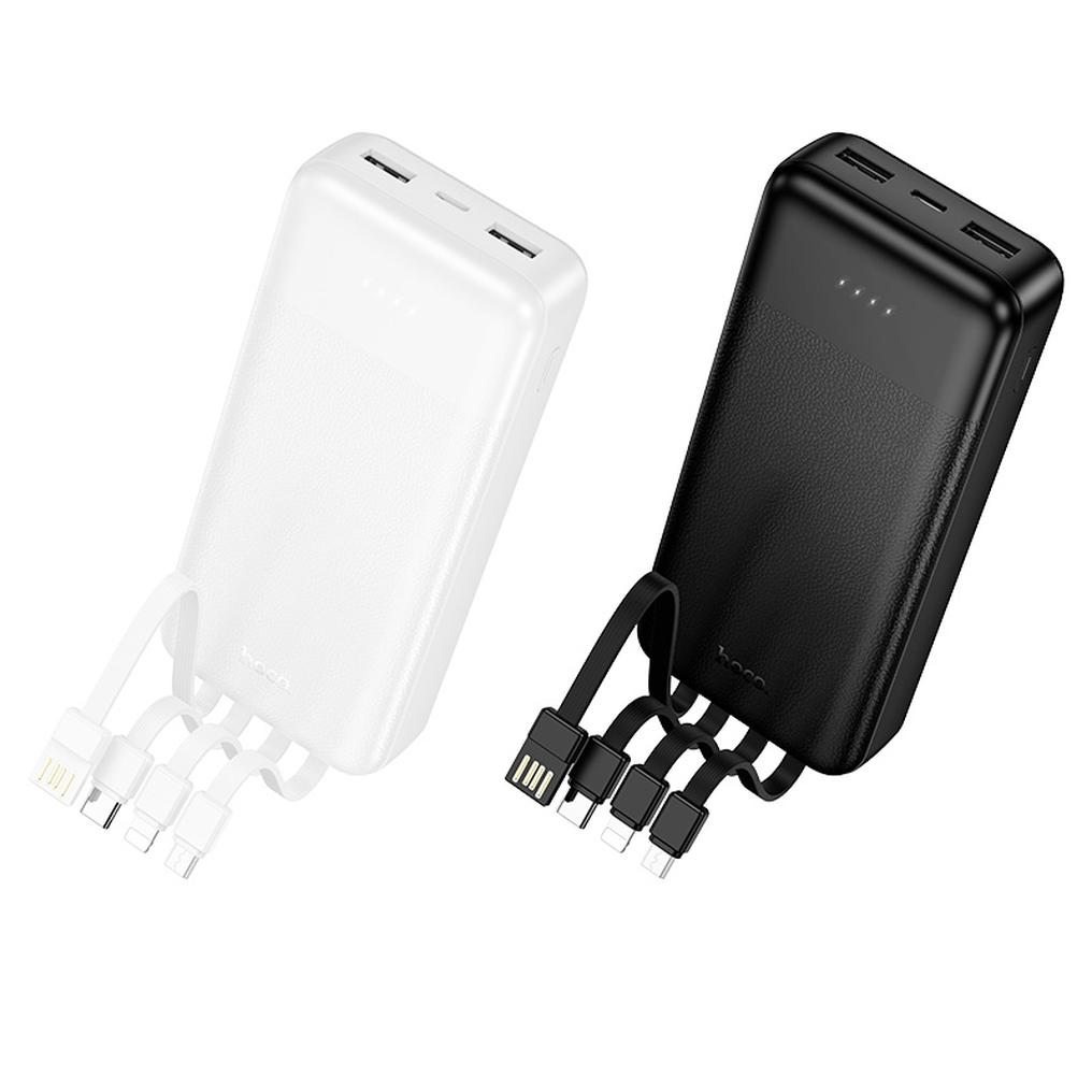 HOCO J163A Power Bank, 20000mAh, 10W, 1 x Lightning - 1 x microUSB - 1 x USB-C - 2 x USB-A, Black