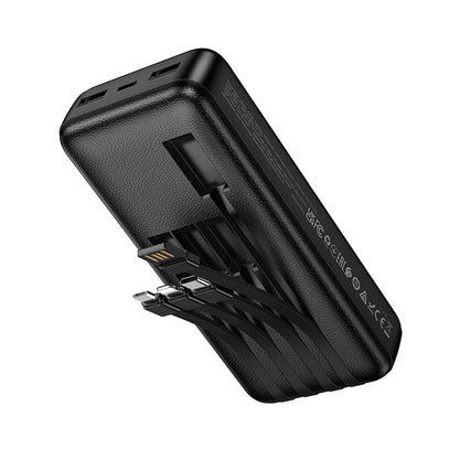HOCO J163A Power Bank, 20000mAh, 10W, 1 x Lightning - 1 x microUSB - 1 x USB-C - 2 x USB-A, Black