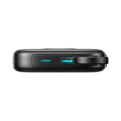 Joyroom JR-PBF18 External Battery, 10000mAh, 22.5W, QC + PD, 1 x Lightning - 1 x USB-A - 1 x USB-C, Black