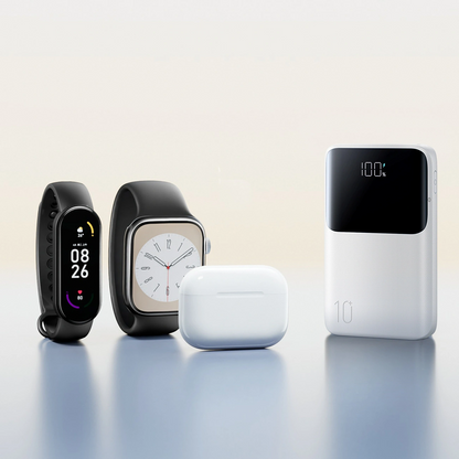 Joyroom JR-QP191 External Battery, 10000mAh, 22.5W, QC + PD, 1 x USB-A - 2 x USB-C, White