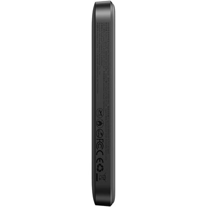 Joyroom JR-W020 MagSafe External Battery, 5000mAh, 20W, QC + PD + FQI, 1 x QI - 1 x USB-A - 1 x USB-C, Black