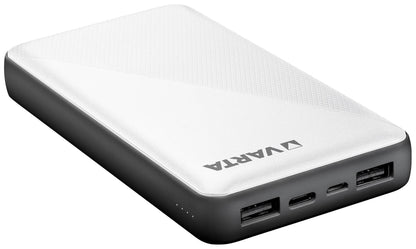 Varta Energy External Battery, 15000mAh, 15W, 2 x USB-A - 1 x USB-C, White