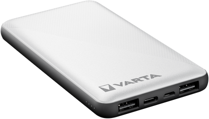 Varta Energy External Battery, 10000mAh, 15W, 2 x USB-A - 1 x USB-C, White