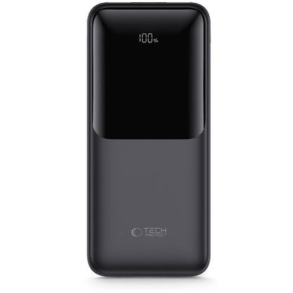 Tech-Protect PB02 External Battery, 20000mAh, 22.5W, QC + PD, 1 x USB-C - 2 x USB-A, Black