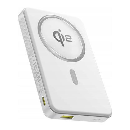 External Wireless Battery Baseus Airpow2 Qi2, 10000mAh, 22.5W, QC + PD + FQI, 1 x QI - 1 x USB-A - 1 x USB-C, White P10080000213-00