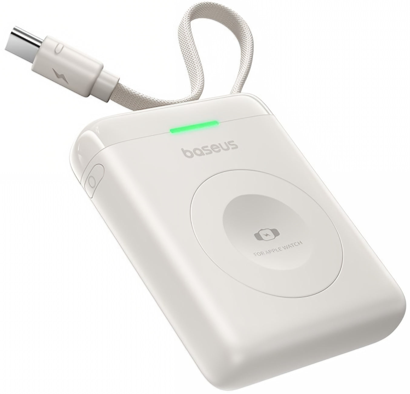 Baseus EnerFill FW11 Wireless External Battery for Apple Watch Series, 1640mAh, 5W, 1 x QI, White E0205302