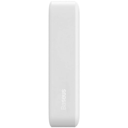 Baseus Magnetic Mini Wireless External Battery, 20000mAh, 20W, PD + FQI, 1 x QI - 1 x USB-C, White PPCX150002