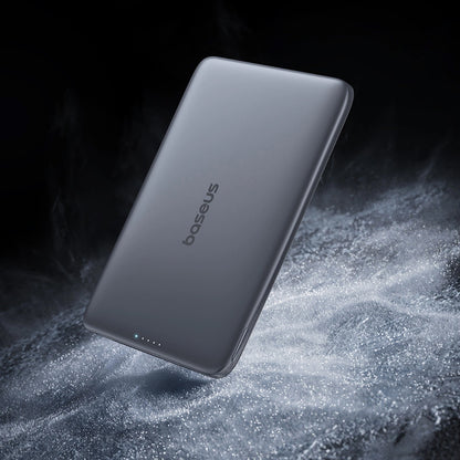 Baseus PicoGo AM41 External Wireless Battery, 5000mAh, 20W, PD + FQI, 1 x QI - 1 x USB-C, Gray P1007680C813-00
