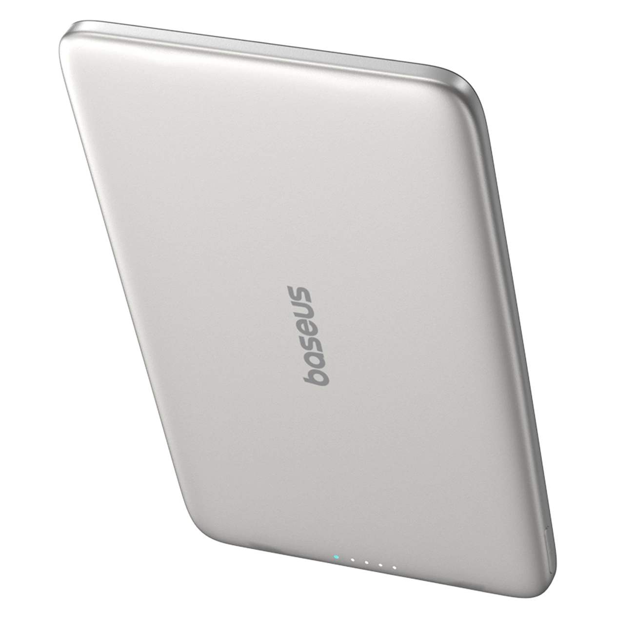 Baseus PicoGo AM41 Wireless External Battery, 5000mAh, 20W, PD + FQI, 1 x QI - 1 x USB-C, Beige