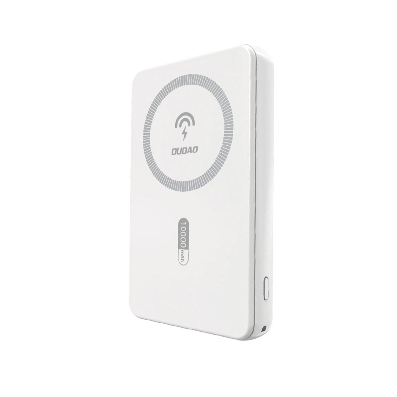 Wireless External Battery Dudao K14S, 5000mAh, 20W, QC + PD + FQI, 1 x QI - 1 x USB-A - 1 x USB-C, White
