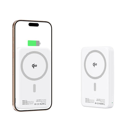 Wireless External Battery Tech-Protect PB24 LifeMag, 10000mAh, 15W, PD + FQI, 1 x QI - 1 x USB-A - 1 x USB-C, White