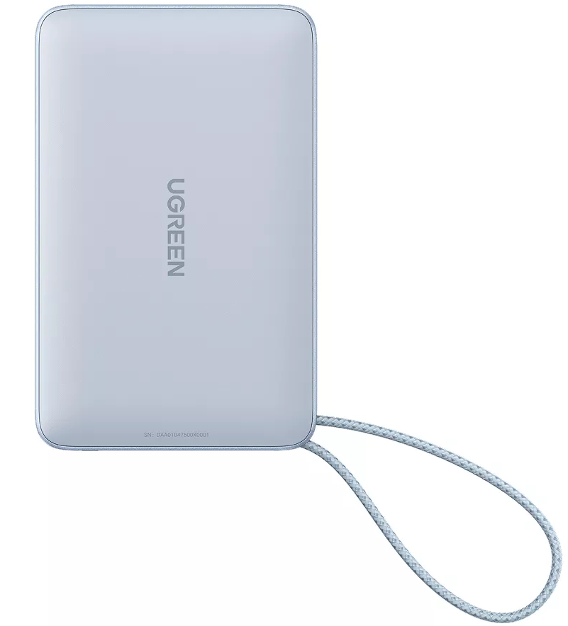 UGREEN MagFlow PB773 Wireless External Battery, 10000mAh, 25W, PD + FQI, 1 x QI - 2 x USB-C, Blue