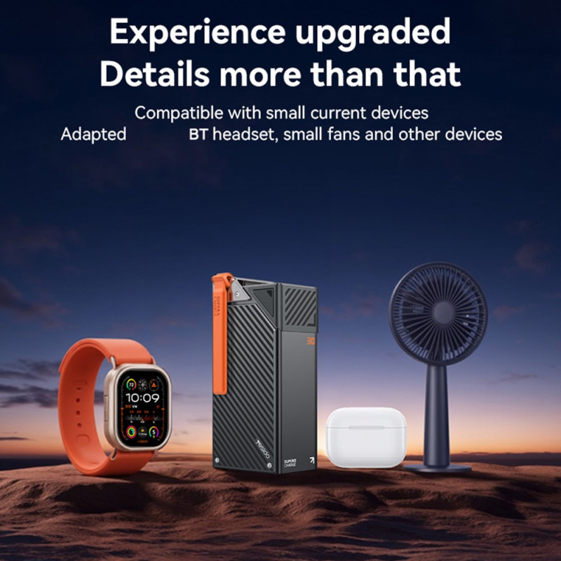 Yesido YP62 External Battery, 30000mAh, 22.5W, QC + PD, 2 x USB-A - 2 x USB-C, Black