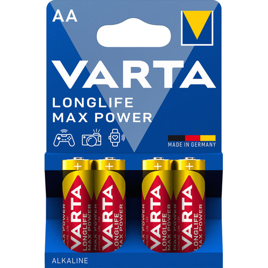 Varta Longlife Max Power 4706 Battery, AA / LR6, Set of 4 pieces 04706101404