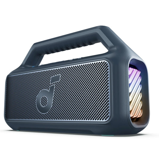 Anker SoundCore Boom 2 Portable Bluetooth Speaker, 80W, TWS, RGB, Waterproof, Blue A3138031