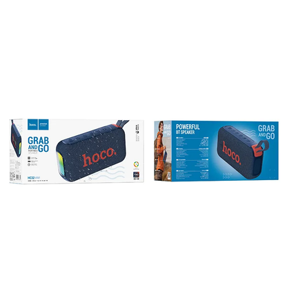 HOCO HC32 Portable Bluetooth Speaker, 2 x 10W, TWS, RGB, Navy Blue
