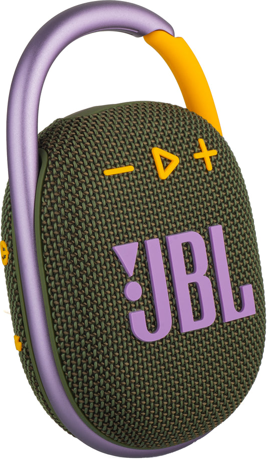 JBL Clip 4 Portable Bluetooth Speaker, 5W, Pro Sound, Waterproof, Green JBLCLIP4GRN