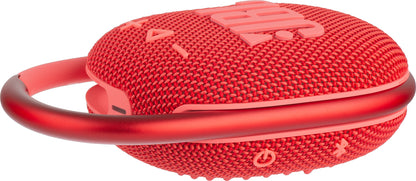 JBL Clip 4 Portable Bluetooth Speaker, 5W, Pro Sound, Waterproof, Red, Resealed JBLCLIP4RED