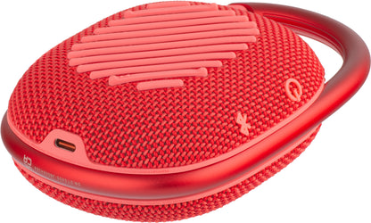 Portable Bluetooth Speaker JBL Clip 4, 5W, Pro Sound, Waterproof, Red JBLCLIP4RED