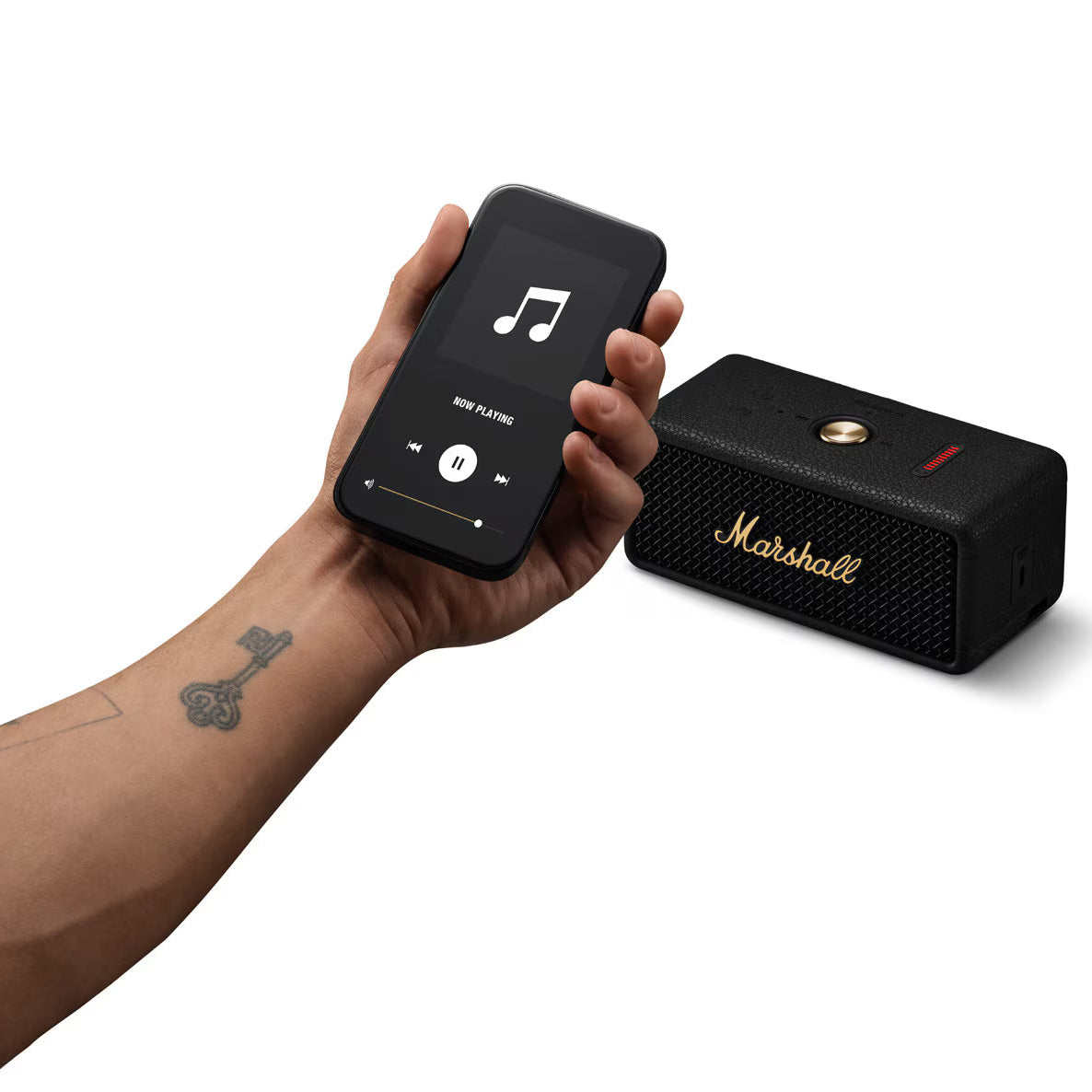 Marshall Emberton II Portable Bluetooth Speaker, 20W, Waterproof, Black Gold