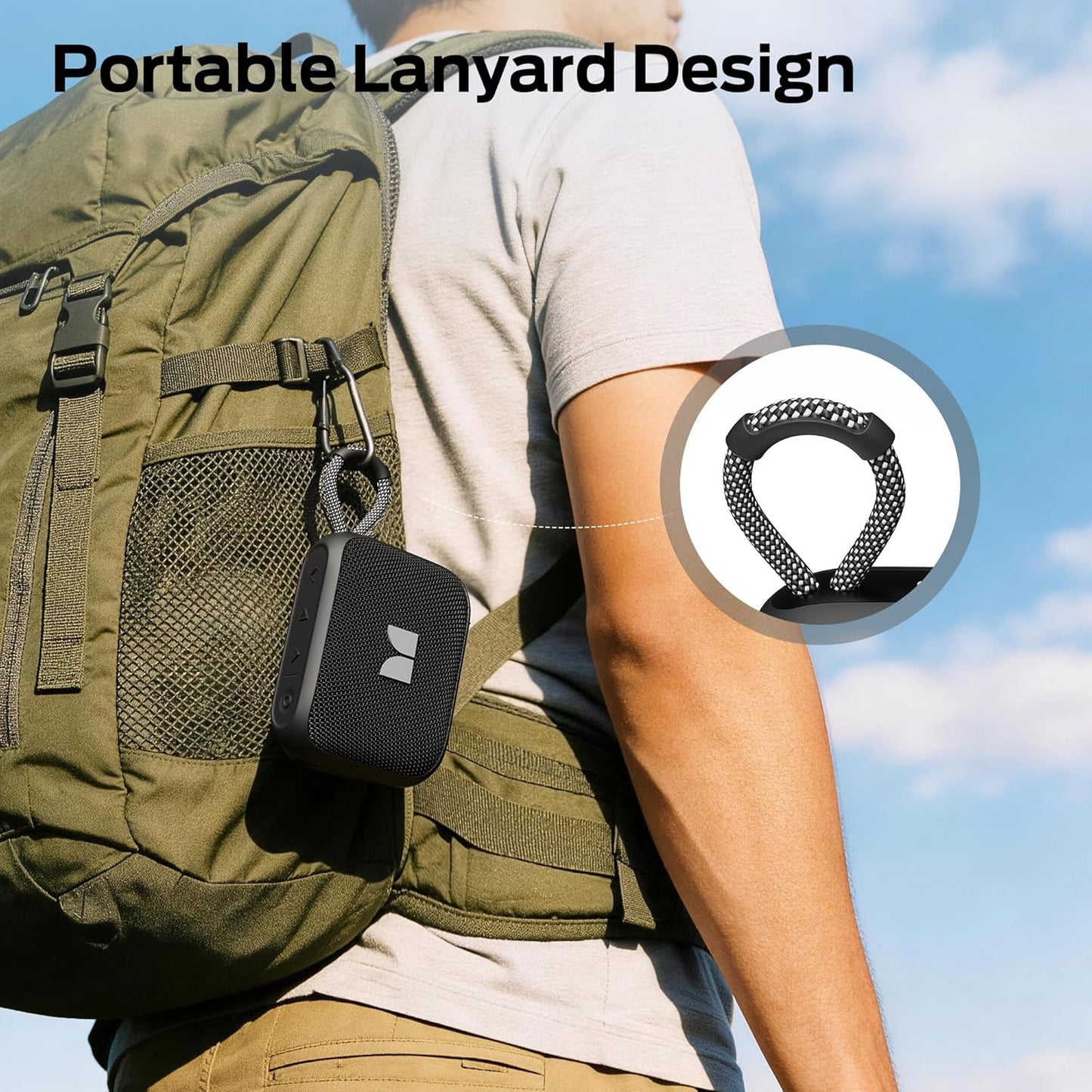 Monster S520 Portable Bluetooth Speaker, 5W, TWS, RGB, Waterproof, Black