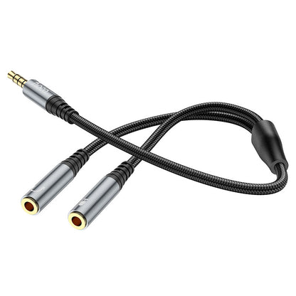 Audio Adapter 3.5mm - 2 x 3.5mm HOCO UPA21-2, 0.25m, Black