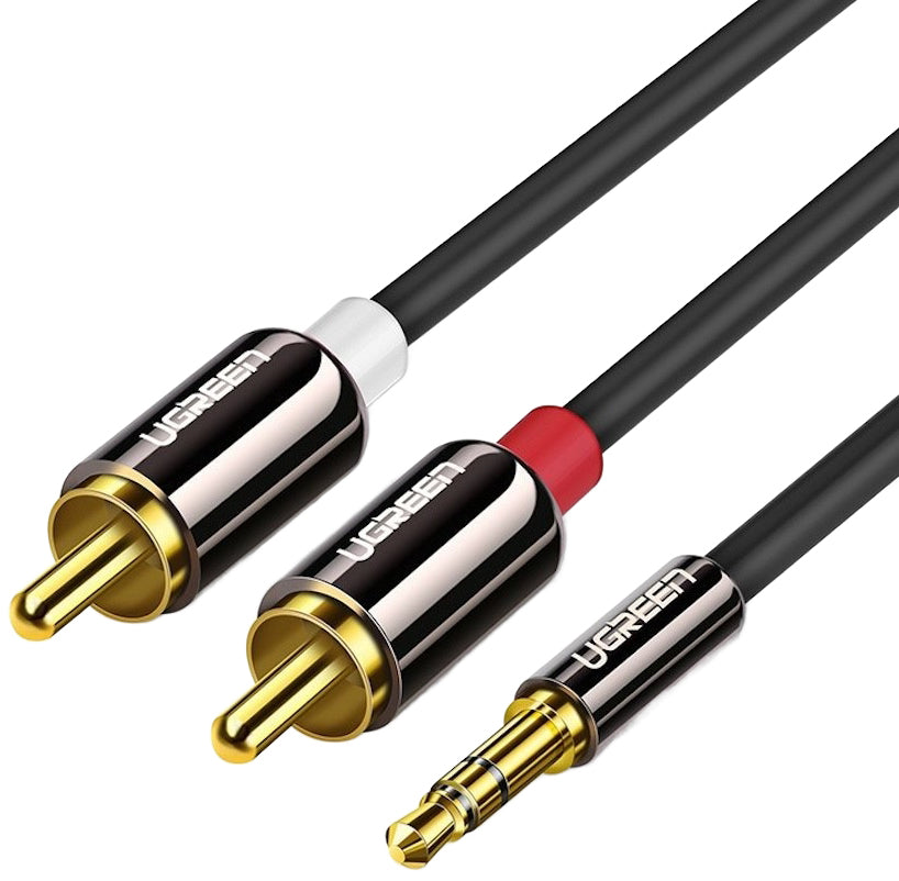 UGREEN AV116 Audio Cable 3.5mm - 2 x RCA, 5m, Black