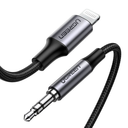 Lightning Audio Cable - 3.5mm UGREEN US315 (70509), 1m, Black