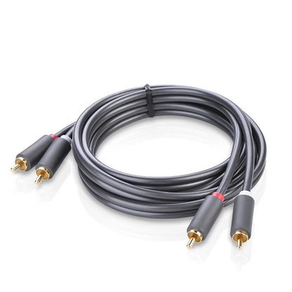 UGREEN AV104 Audio Cable, 2 x RCA - 2 x RCA, 2m, Black