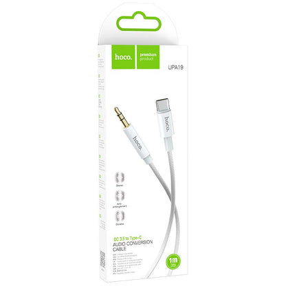 USB-C to 3.5mm Audio Cable HOCO UPA19, 1m, Silver