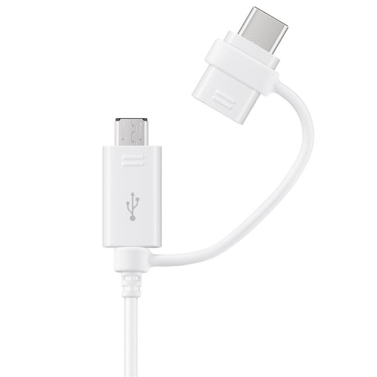 Data and Charging Cable USB-A - USB-C / microUSB Samsung, 18W, 1.5m, White EP-DG930DWEGWW