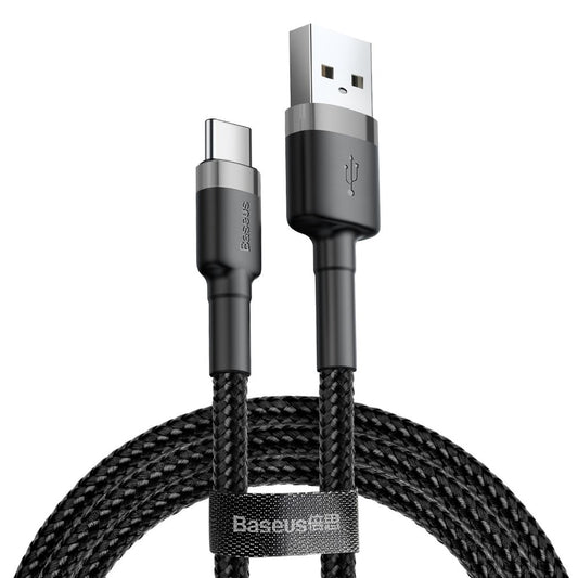 Baseus Cafule USB-A - USB-C Data and Charging Cable, 18W, 3m, Gray CATKLF-UG1