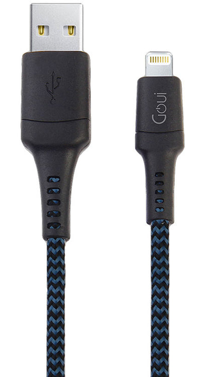 USB-A - Lightning Data and Charging Cable Goui Tough, 18W, 1.5m, Navy Blue G-LC15-8PINBK