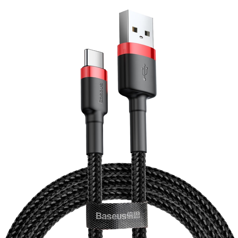 Data and Charging Cable USB-A - USB-C Baseus Coffee, 18W, 1m, Red CATKLF-B91