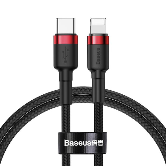 Data and Charging Cable USB-C - Lightning Baseus Coffee, 18W, 1m, Red CATLKLF-91