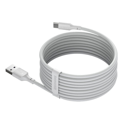 Data and Charging Cable USB-A - USB-C Baseus, 40W, 1.5m, White TZCATZJ-02