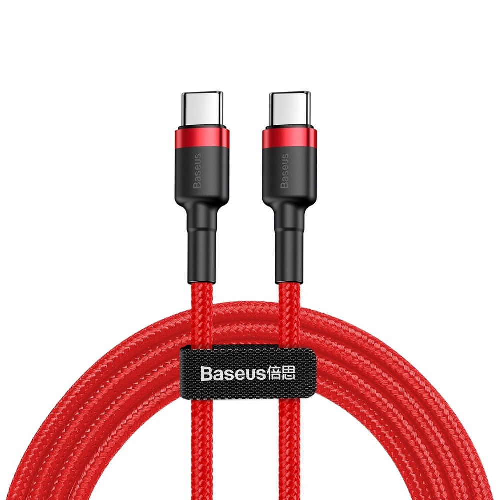 Baseus Cafule USB-C - USB-C Data and Charging Cable, 60W, 1m, Red CATKLF-G09