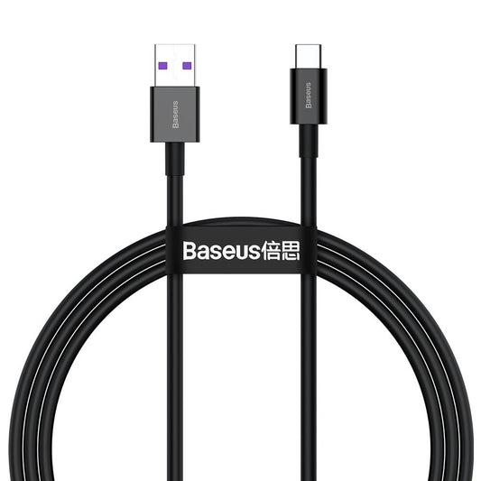 Data and Charging Cable USB-A - USB-C Baseus Superior, 66W, 2m, Black CATYS-A01