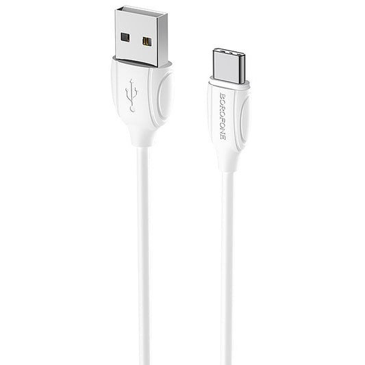 Borofone Benefit BX19 USB-A - USB-C Data and Charging Cable, 18W, 1m, White