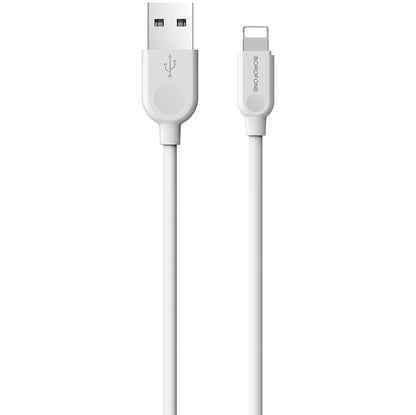 Borofone BX14 LinkJet USB-A - Lightning Data and Charging Cable, 18W, 1m, White