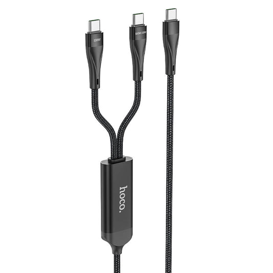 USB-C Data and Charging Cable - USB-C HOCO U102 Super, 100W, 1.2m, Black