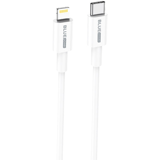 USB-C Data and Charging Cable - Lightning BLUE Power BBX36, 18W, 1m, White