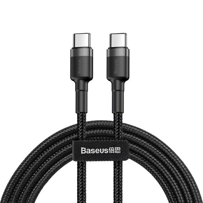 Data and Charging Cable USB-C - USB-C Baseus Coffee, 60W, 1m, Black CATKLF-GG1