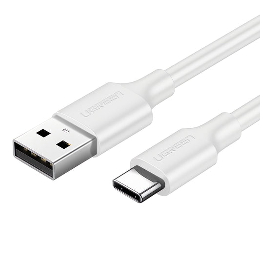 USB-A - USB-C Data and Charging Cable UGREEN US287, 20W, 0.25m, White